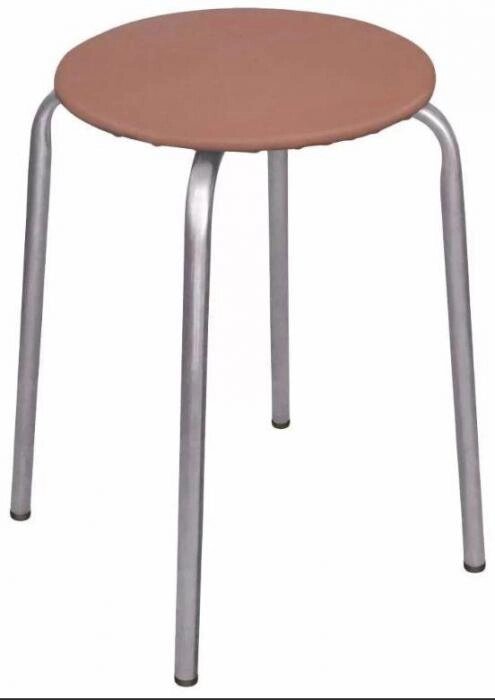Табурет стулья для кухни NIKA Эконом ТБ3 бежевый круглая табуретка от компании 2255 by - онлайн гипермаркет - фото 1