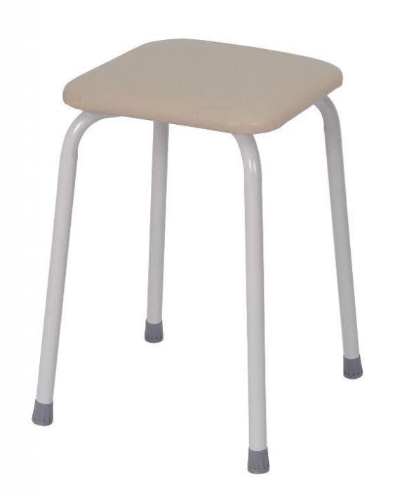 Табурет стулья для кухни ЗМИ Т269 квадратный 224 ваниль Кухонная табуретка на металлокаркасе от компании 2255 by - онлайн гипермаркет - фото 1