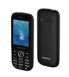 Телефон кнопочный с большим экраном MAXVI K20 черный