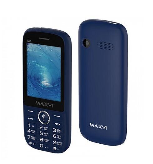 Телефон кнопочный с большим экраном MAXVI K20 синий от компании 2255 by - онлайн гипермаркет - фото 1