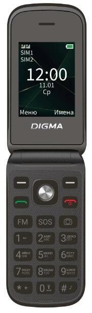 Телефон мобильный раскладной DIGMA Vox FS241 черная раскладушка от компании 2255 by - онлайн гипермаркет - фото 1