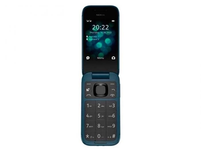 Телефон мобильный раскладной Nokia 2660 (TA-1469) Dual Sim синяя раскладушка от компании 2255 by - онлайн гипермаркет - фото 1