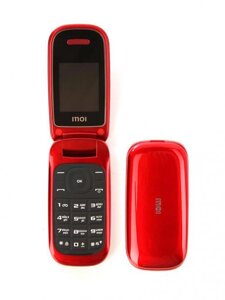 Телефон раскладушка кнопочный сотовый Inoi 108R красный мобильный раскладной