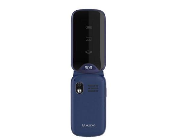 Телефон раскладушка кнопочный сотовый MAXVI E6 синий от компании 2255 by - онлайн гипермаркет - фото 1
