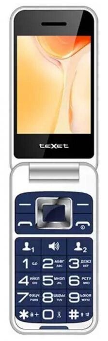 Телефон раскладушка кнопочный сотовый TEXET TM-B419 синий мобильный раскладной от компании 2255 by - онлайн гипермаркет - фото 1