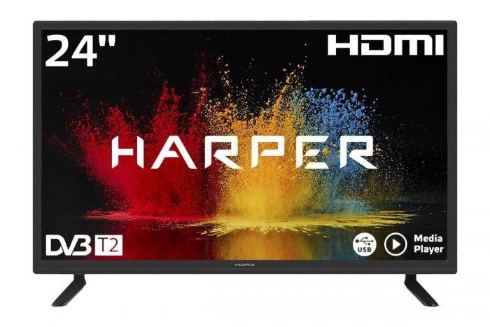 Телевизор 24 дюйма диагональ маленький на кухню HARPER 24R490T от компании 2255 by - онлайн гипермаркет - фото 1