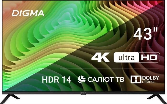 Телевизор 43 дюйма DIGMA DM-LED43UBB40 SMART TV от компании 2255 by - онлайн гипермаркет - фото 1