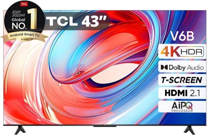 Телевизор 43 дюйма TCL 43V6B UHD SMART Google от компании 2255 by - онлайн гипермаркет - фото 1