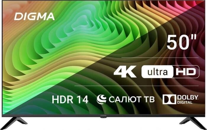 Телевизор 50 дюймов DIGMA DM-LED50UBB40 SMART от компании 2255 by - онлайн гипермаркет - фото 1