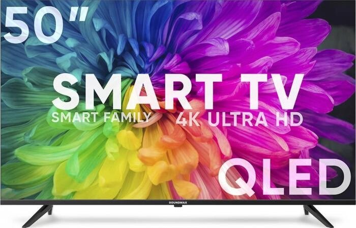 Телевизор 50 дюймов SOUNDMAX SM-QLED50T21SU UHD SMART от компании 2255 by - онлайн гипермаркет - фото 1