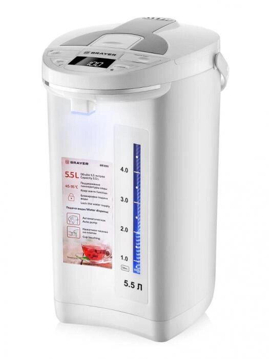 Термопот Brayer BR1091WH белый чайник-термос электрический 5 литров от компании 2255 by - онлайн гипермаркет - фото 1