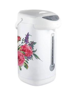 Термопот электрический 5 литров чайник-термос BLACKTON BT TP535 ROSES Белый с розами