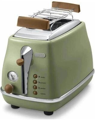 Тостер DeLonghi CTOV2103. GR,  зеленый от компании 2255 by - онлайн гипермаркет - фото 1