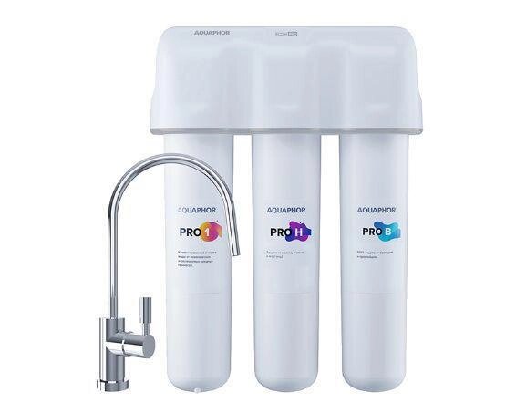 Тройной водяной проточный фильтр для очистки воды АКВАФОР Кристалл ECO H Pro водоочиститель под мойку от компании 2255 by - онлайн гипермаркет - фото 1