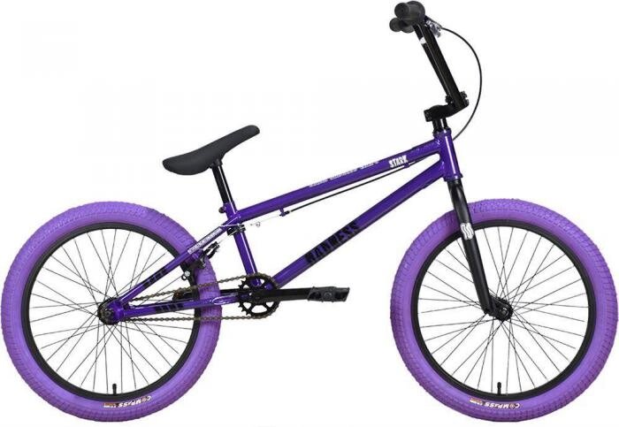 Трюковой велосипед бмх 20 дюймов для трюков триала фристайла взрослый ригид STARK Madness BMX 4 фиолетовый от компании 2255 by - онлайн гипермаркет - фото 1