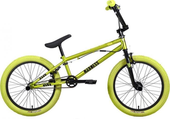 Трюковой велосипед бмх 20 дюймов с тормозами для трюков триала фристайла мальчиков STARK Madness BMX 3 зеленый от компании 2255 by - онлайн гипермаркет - фото 1