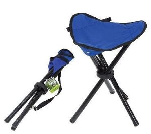 Туристический стульчик складной уличный стул тренога для похода пикника охоты и рыбалки ЭКОС DW-1001C синий