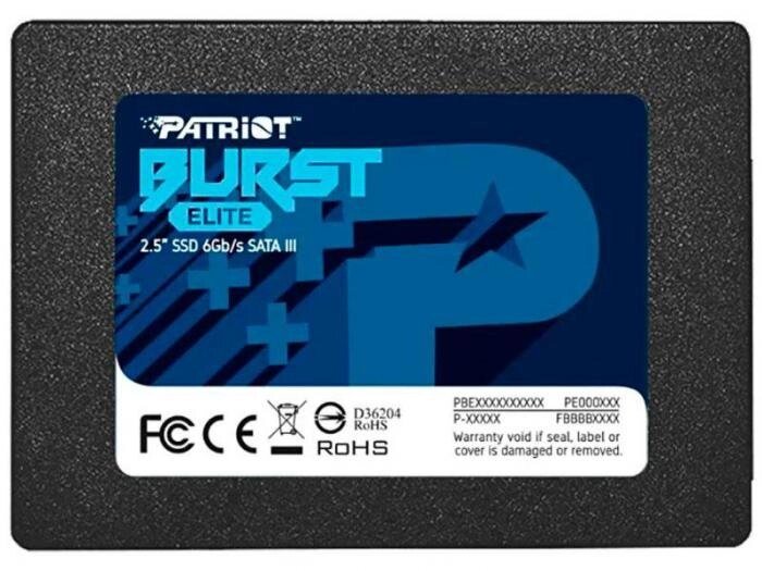 Твердотельный накопитель Patriot Memory Burst Elite 960Gb PBE960GS25SSDR от компании 2255 by - онлайн гипермаркет - фото 1