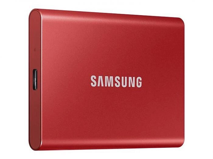 Твердотельный накопитель Samsung Portable T7 1Tb Red MU-PC1T0R/WW от компании 2255 by - онлайн гипермаркет - фото 1