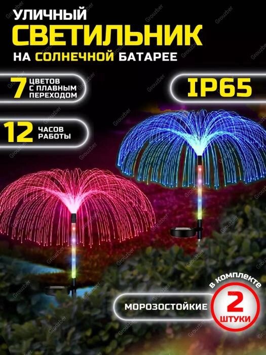 Уличные светодиолные светильники на солнечной батарее Газонные садовые фонари освещение для дорожек дачи от компании 2255 by - онлайн гипермаркет - фото 1