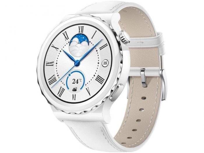Умные часы Huawei Watch GT 3 Pro Frigga-B19V White Leather Strap 55028857 от компании 2255 by - онлайн гипермаркет - фото 1