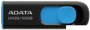 USB flash ADATA dashdrive UV128 512GB (черный/синий)