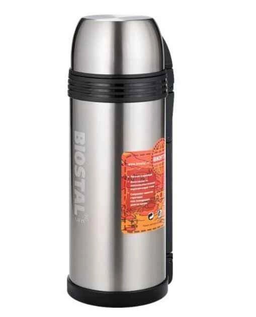 Вакуумный термос для напитков чая кофе Biostal NGP-1800P нержавейка 1,8л от компании 2255 by - онлайн гипермаркет - фото 1