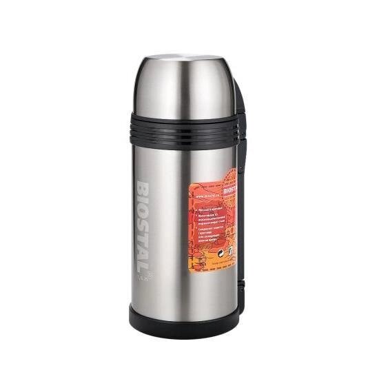 Вакуумный термос металлический Biostal NGP-1500-P биосталь для напитков чая кофе 1,5л нержавейка от компании 2255 by - онлайн гипермаркет - фото 1