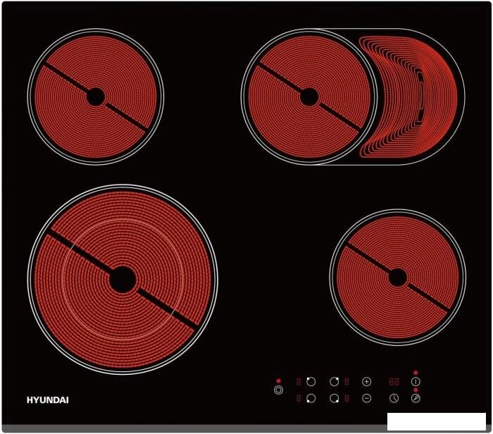 Варочная панель Hyundai HHE 6670 BG от компании 2255 by - онлайн гипермаркет - фото 1