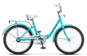 Велосипед для девочек подростковый 10 лет городской 20 дюймов двухколесный STELS Мятный