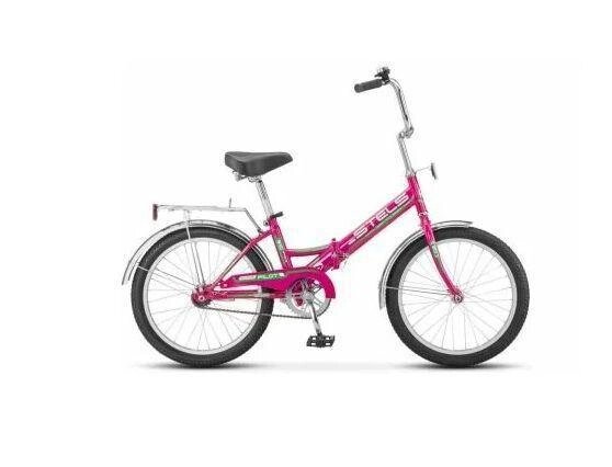 Велосипед для девочек подростковый складной 8 лет городской 20 дюймов двухколесный STELS Малиновый от компании 2255 by - онлайн гипермаркет - фото 1