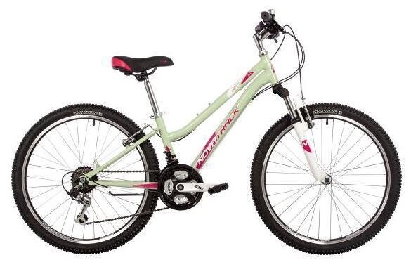 Велосипед для девочек подростковый скоростной горный 12 лет 24 дюйма NOVATRACK мятный от компании 2255 by - онлайн гипермаркет - фото 1