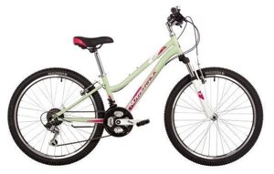Велосипед для девочек подростковый скоростной горный 12 лет 24 дюйма NOVATRACK мятный