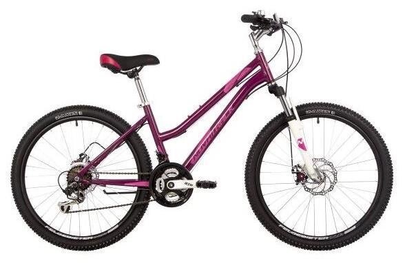 Велосипед для девочек подростковый скоростной горный 12 лет 24 дюйма NOVATRACK вишневый от компании 2255 by - онлайн гипермаркет - фото 1