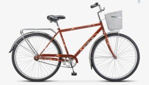 Велосипед для взрослых мужской STELS Navigator-300 C Gent 28" Бронзовый с корзиной рама 20"