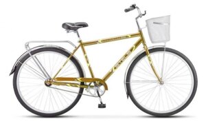 Велосипед для взрослых мужской STELS Navigator-300 C GENT 28" Светло-коричневый с корзиной рама 20"