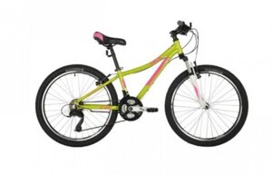 Велосипед подростковый для мальчика скоростной FOXX 24AHV. CAMELLIA. 12GN21 зеленый рама 12"