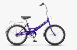 Велосипед подростковый для мальчиков складной городской 8 лет 20 дюйма STELS Синий
