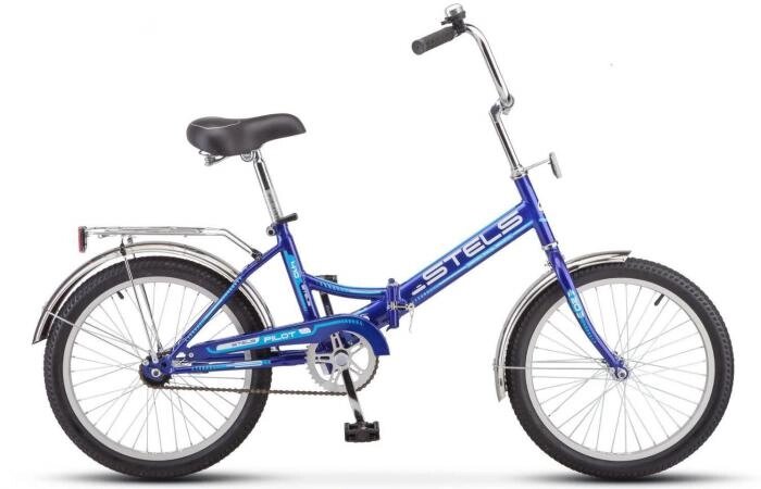 Велосипед подростковый для мальчиков складной городской 8 лет 20 дюймов STELS Синий от компании 2255 by - онлайн гипермаркет - фото 1