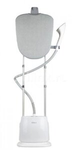 Вертикальный ручной отпариватель для одежды штор дома KITFORT КТ-975 белый профессиональный напольный