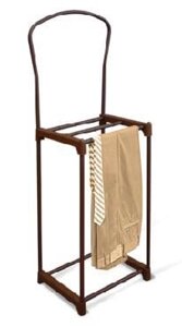 Вешалка для одежды костюмная металлическая гардеробная напольная SHEFFILTON SHT-SUR4 коричневая