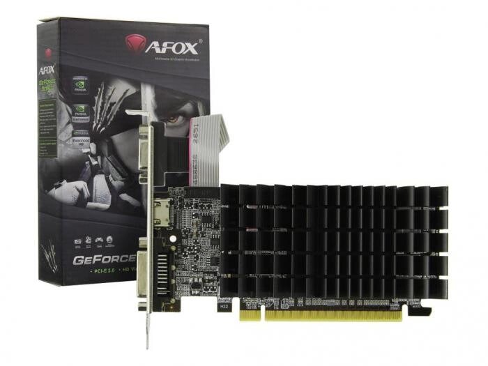 Видеокарта Afox Geforce G210 450Mhz PCI-E 1024Mb 1040Mhz 64 bit VGA DVI HDMI AF210-1024D3L5-V2 от компании 2255 by - онлайн гипермаркет - фото 1