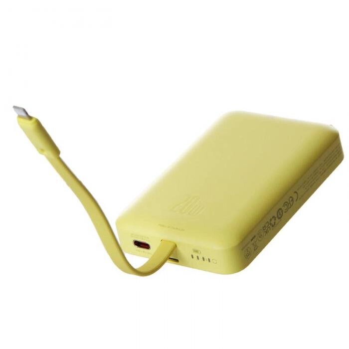 Внешний аккумулятор Baseus CN Power Bank 10000mAh 20W + кабель Type-C Lemon Yellow P10022108Y22-00 от компании 2255 by - онлайн гипермаркет - фото 1
