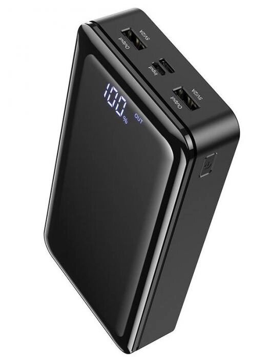 Внешний аккумулятор Borofone Power Bank BJ8 Extreme 30000mAh черный пауэрбанк для зарядки телефона от компании 2255 by - онлайн гипермаркет - фото 1
