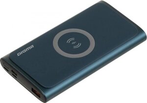 Внешний аккумулятор (Power Bank) Digma DGPQ10G, 10000мAч, синий [dgpq10g22cbl]