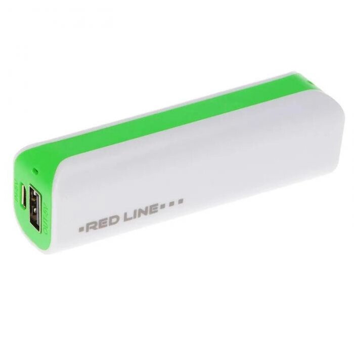 Внешний аккумулятор Red Line Power Bank R-3000 3000mAh White-Green УТ000038618 от компании 2255 by - онлайн гипермаркет - фото 1