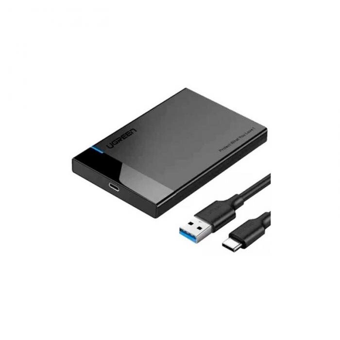 Внешний корпус Ugreen US221 USB-C 3.1 To 2.5 SATA Hard Drive Enclosure Black 60735 от компании 2255 by - онлайн гипермаркет - фото 1
