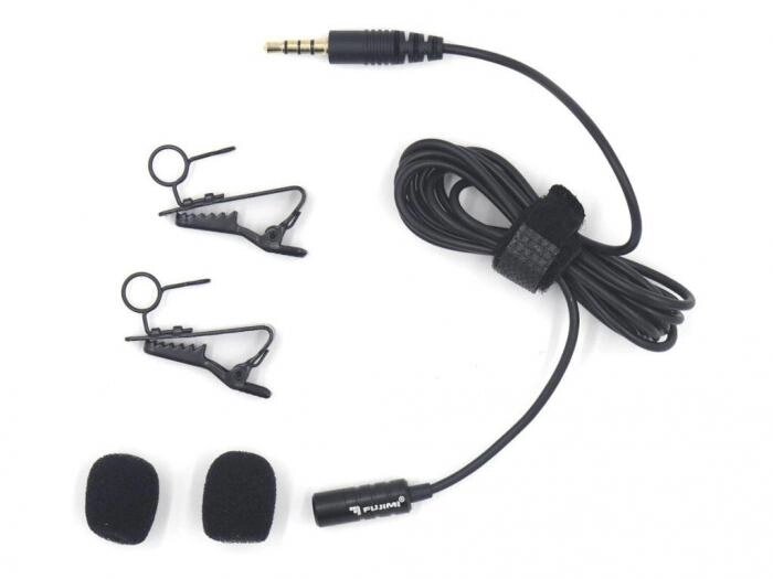 Всенаправленный петличный микрофон для телефона пк ноутбука стрима Fujimi FJ-LAV TWO петличка от компании 2255 by - онлайн гипермаркет - фото 1