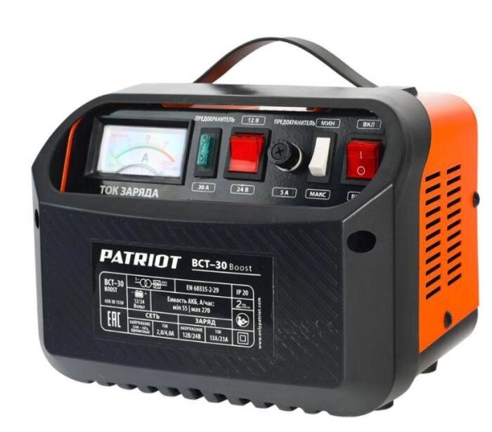 Зарядное предпусковое устройство PATRIOT 650301530 BCT 30 Boost для АКБ аккумулятора авто от компании 2255 by - онлайн гипермаркет - фото 1