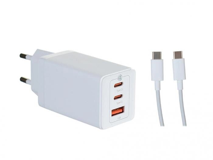 Зарядное устройство Baseus GaN5 Pro Fast Charger USB - 2xUSB-C 65W + кабель Type-C CCGP120202 от компании 2255 by - онлайн гипермаркет - фото 1